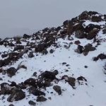 بارش برف در دماوند در وسط تابستان + فیلم