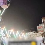 ویدئو هولناک از آویزان ماندن یک زن از بالای چرخ‌وفلک