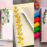 20 ایده جدید کادر نقاشی کنار دفتر برای کلاس پنجم + آموزش